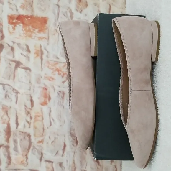New Eileen Fisher Posy Suede Ballerina Flats