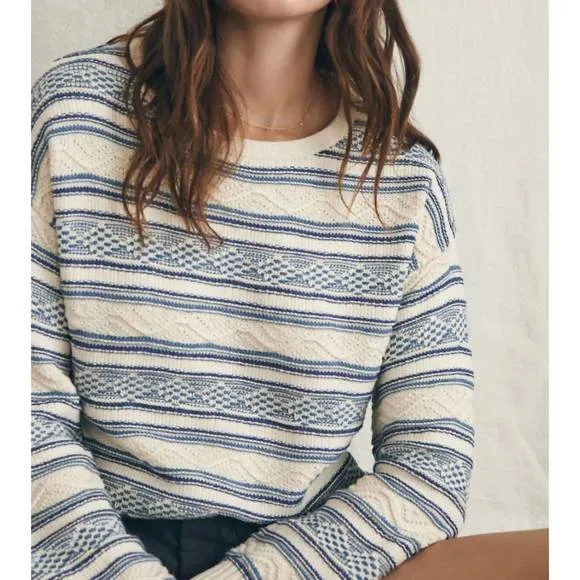 NEW FAHERTY high tide sweater in bristol bay