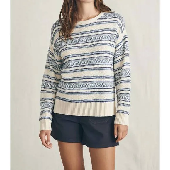 NEW FAHERTY high tide sweater in bristol bay