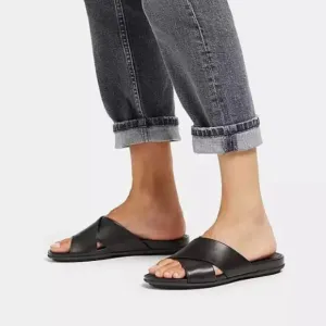 New! Flipflop GRACIE Leather Cross Slides Size 10