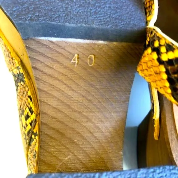 New FREE PEOPLE Belem Clogs Snake Print Chunky Platform Sandal 8.5 MSRP $168