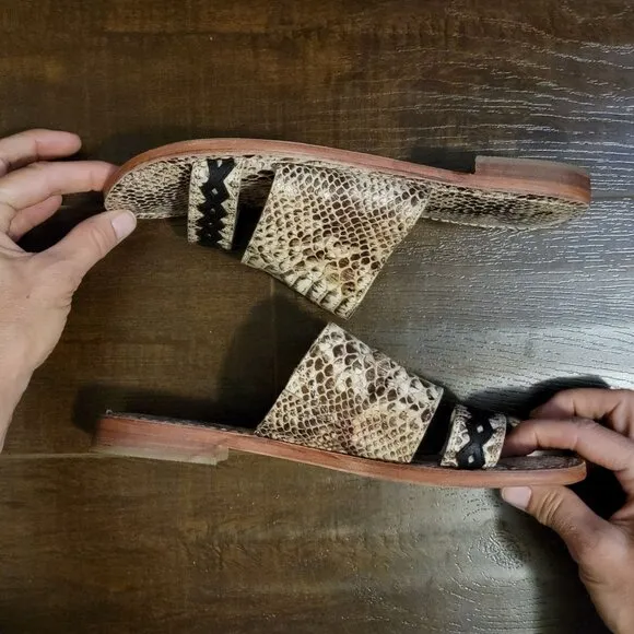 NEW Free People Saturday Slide Sandals Womens 8 Boho Casual Summer Slides