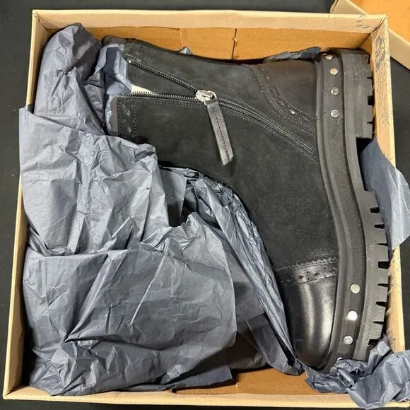 New Free People Tate Black Studded Chelsea Boots 8.5