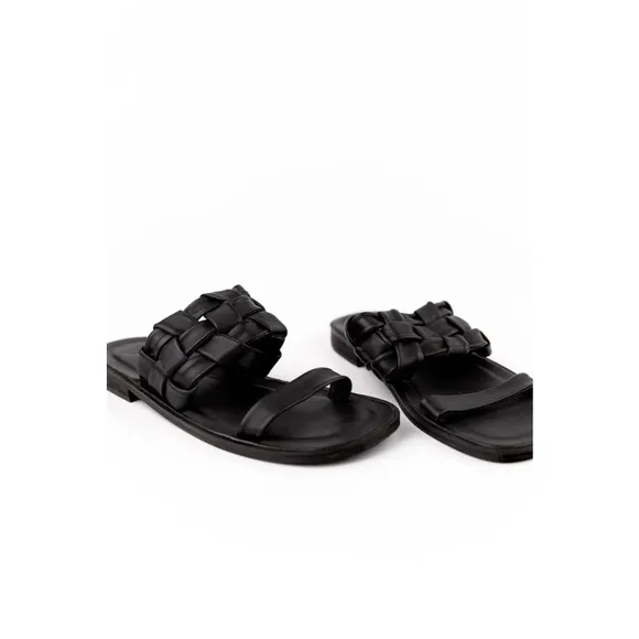 New Free People Woven River Sandal Flats Black $98 - EU 37 (US Women's 6.5) M