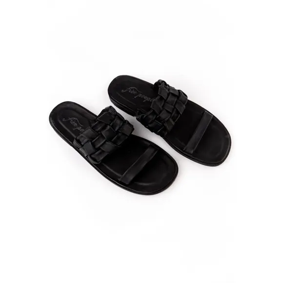 New Free People Woven River Sandal Flats Black $98 - EU 37 (US Women's 6.5) M