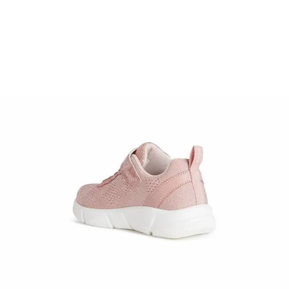 NEW GEOX girls aril sneaker in rose