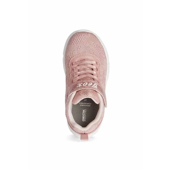 NEW GEOX girls aril sneaker in rose