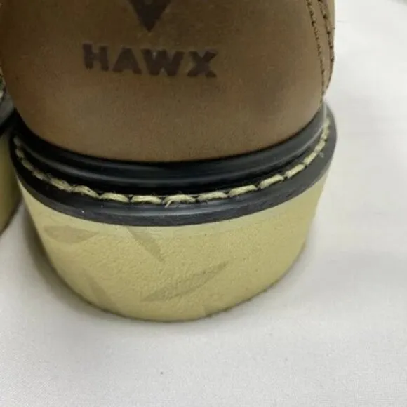 NEW HAWX Crazy Horse Chelsea Work Boots Size 10.5D Soft Toe Pull-On Ankle Brown