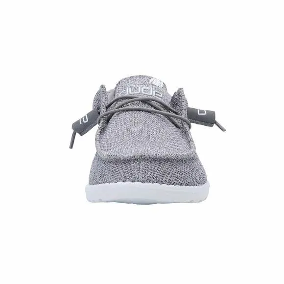 NEW HEY DUDE MEN'S WALLY SOX GREY WHITE SIZE 8 | MEN’S SHOES | MEN'S LACE UP LOA
