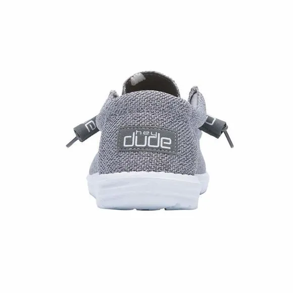 NEW HEY DUDE MEN'S WALLY SOX GREY WHITE SIZE 8 | MEN’S SHOES | MEN'S LACE UP LOA