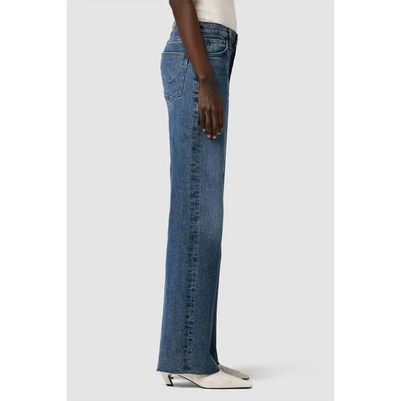NEW HUDSON rosie high-rise wide leg jean in apollo