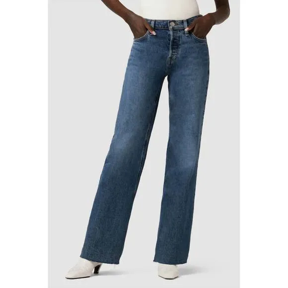 NEW HUDSON rosie high-rise wide leg jean in apollo