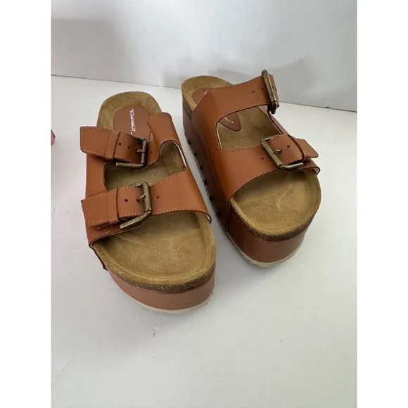 NEW Intentionally Blank Cooper 2 Platform Leather Sandals Rule Breaker 40 US 9.5