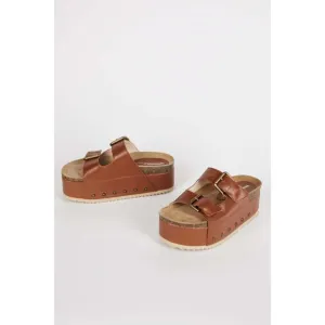 NEW Intentionally Blank Cooper 2 Platform Leather Sandals Rule Breaker 40 US 9.5