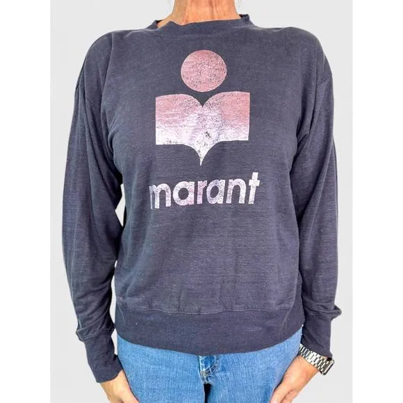 NEW ISABEL MARANT klowia sweatshirt in faded night/lilac