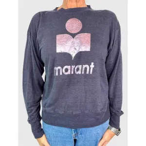 NEW ISABEL MARANT klowia sweatshirt in faded night/lilac