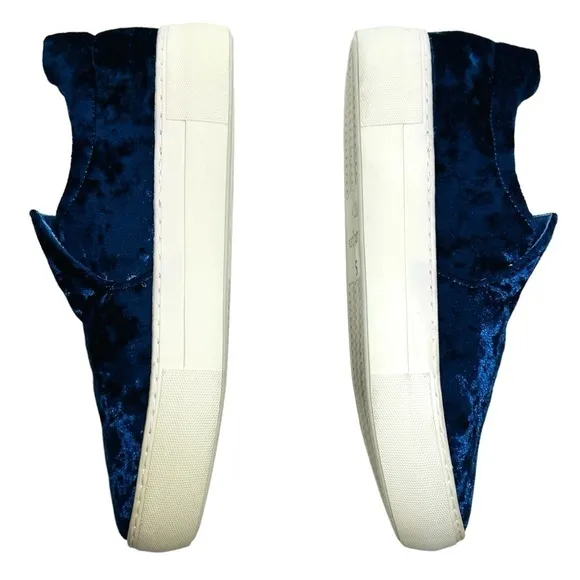 New J/SLIDES Acer Crushed Royal Blue Velvet Slip-On Casual Sneakers size 7.5