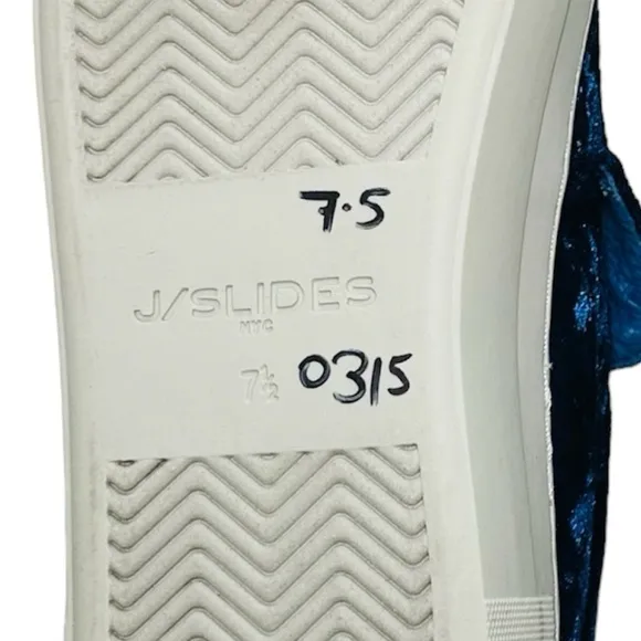 New J/SLIDES Acer Crushed Royal Blue Velvet Slip-On Casual Sneakers size 7.5