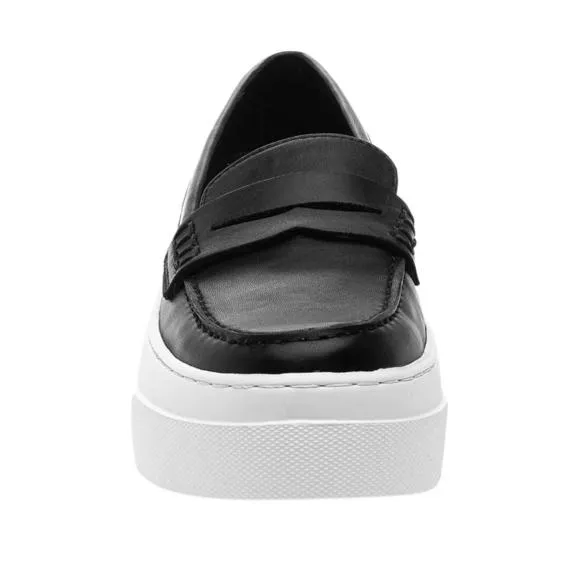 NEW J/SLIDES women's ava leather slip on loafers in black