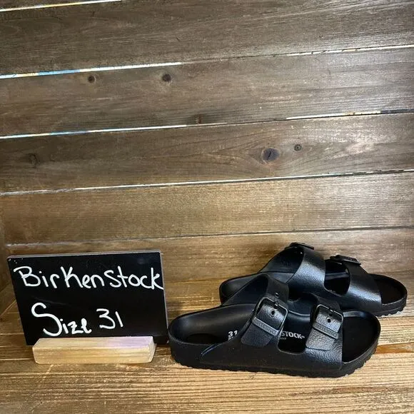 New Kids Birkenstock Arizona EVA Black Comfort Casual Slides Sandals Size 13‎ C