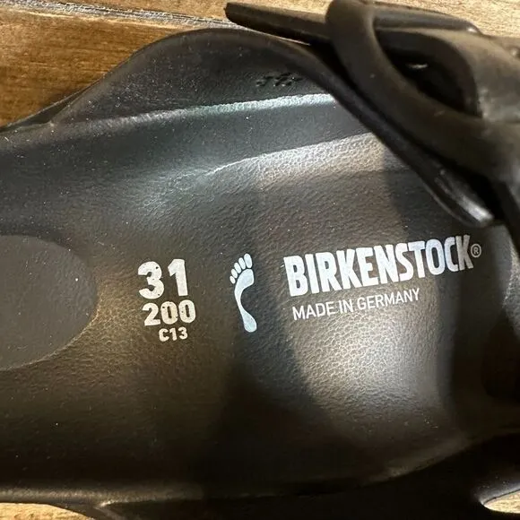 New Kids Birkenstock Arizona EVA Black Comfort Casual Slides Sandals Size 13‎ C