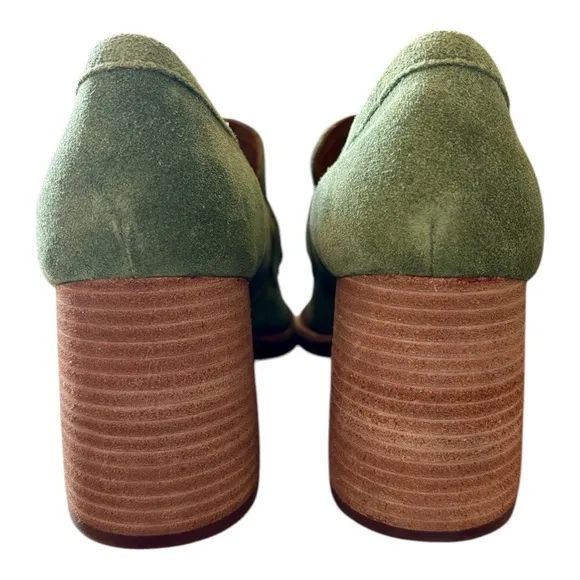 NEW KORK-EASE women's modeste heeled penny loafer in green