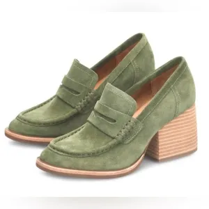 NEW KORK-EASE women's modeste heeled penny loafer in green