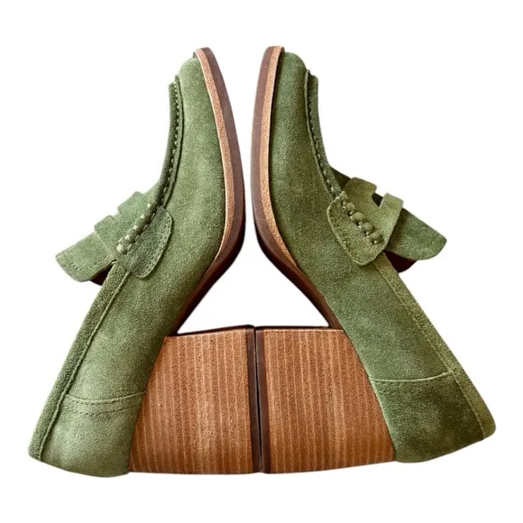 NEW KORK-EASE women's modeste heeled penny loafer in green