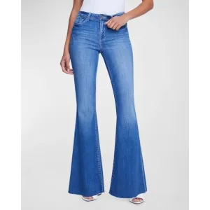 NEW L'AGENCE sera high rise sneaker flare jean in bordello