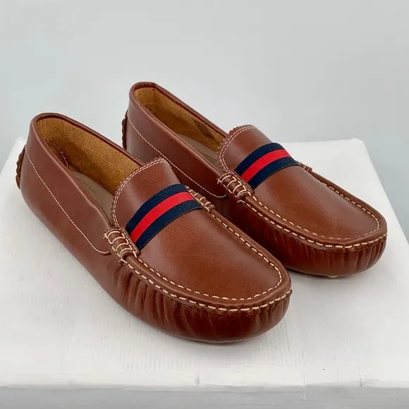 🌹New Listing🌹 NWT Elephantito Club Toddler Cognac Leather Loafers Shoes
