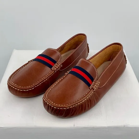 🌹New Listing🌹 NWT Elephantito Club Toddler Cognac Leather Loafers Shoes
