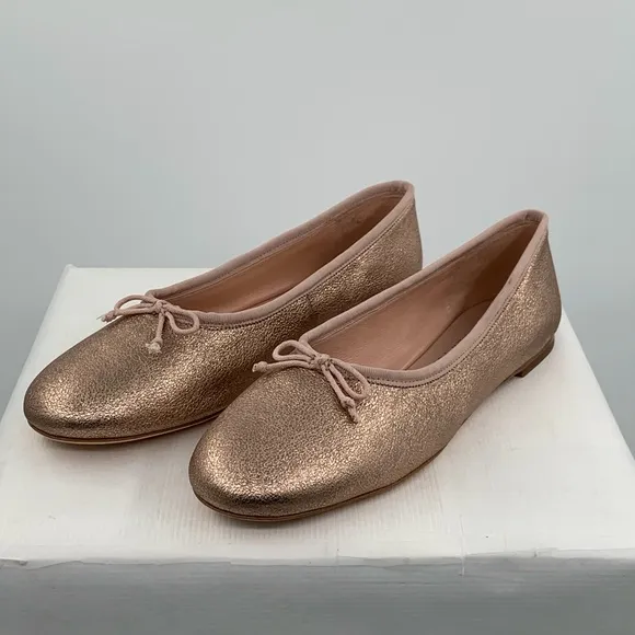 New Listing🌹NWT NIB Kate Spade Women’s Honey Metallic Leather Ballet Flats Shoes