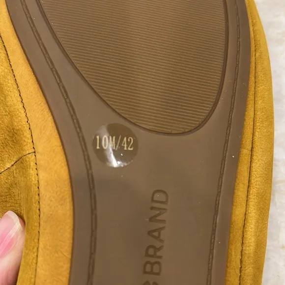 NEW Lucky Brand | Suede Slip On Erin Ballet Flats | Mustard Yellow | 10M