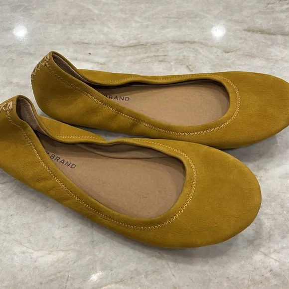 NEW Lucky Brand | Suede Slip On Erin Ballet Flats | Mustard Yellow | 10M