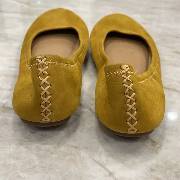 NEW Lucky Brand | Suede Slip On Erin Ballet Flats | Mustard Yellow | 10M