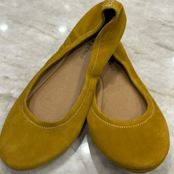 NEW Lucky Brand | Suede Slip On Erin Ballet Flats | Mustard Yellow | 10M