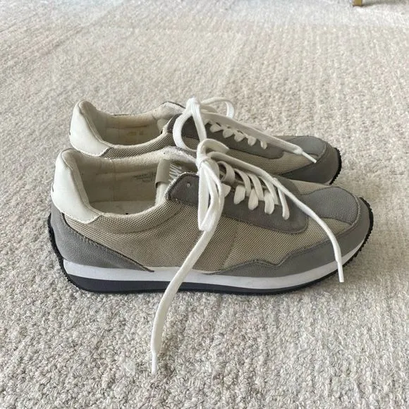NEW Madewell League Sneakers in Washed Nubuck and Mesh in Coastal Granite Multi