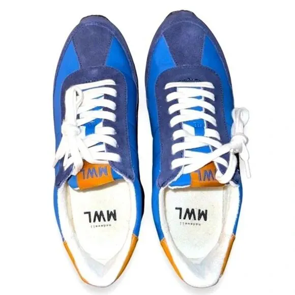 NEW Madewell League Sneakers Navy Blue Suede Y2K 90's Size 10 Old School Retro