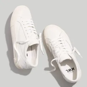 New MADEWELL Size 7 Sidewalk Low-Top Sneakers in Pale Parchment ND989