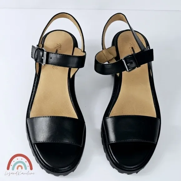 New! Madewell The Erin Leather Lugsole Sandal