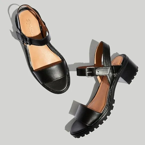 New! Madewell The Erin Leather Lugsole Sandal