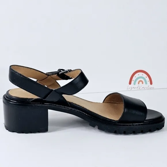 New! Madewell The Erin Leather Lugsole Sandal