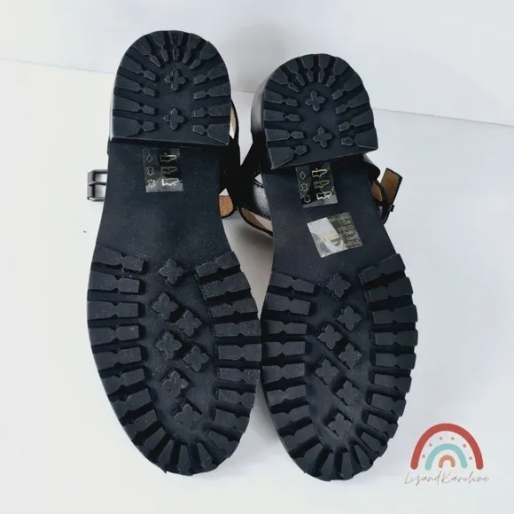 New! Madewell The Erin Leather Lugsole Sandal