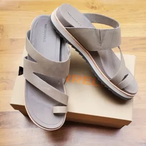 New Merrell Juno Wrap Sandals slides in Moon buff tan 9 Women's Shoes Wide Feet