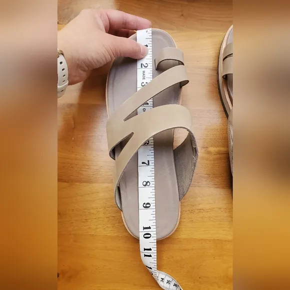 New Merrell Juno Wrap Sandals slides in Moon buff tan 9 Women's Shoes Wide Feet