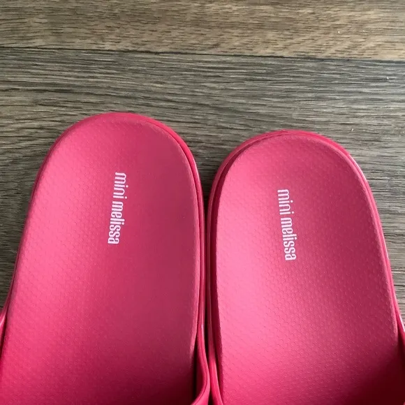 NEW Mini Melissa Kids’ Pink Cloud Slides Sandals Flip Flops, Size Kids’ 3