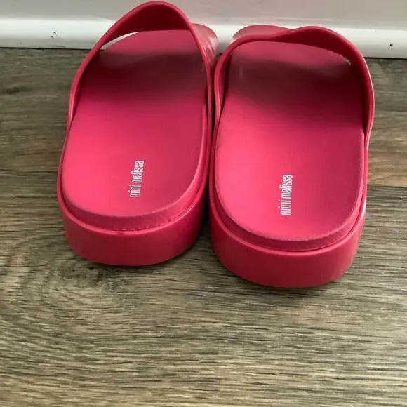 NEW Mini Melissa Kids’ Pink Cloud Slides Sandals Flip Flops, Size Kids’ 3