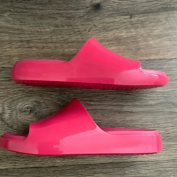 NEW Mini Melissa Kids’ Pink Cloud Slides Sandals Flip Flops, Size Kids’ 3