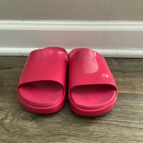 NEW Mini Melissa Kids’ Pink Cloud Slides Sandals Flip Flops, Size Kids’ 3