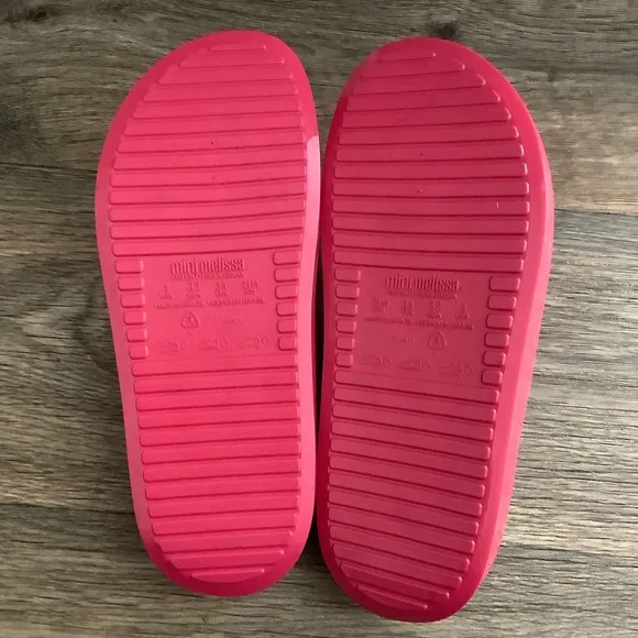 NEW Mini Melissa Kids’ Pink Cloud Slides Sandals Flip Flops, Size Kids’ 3